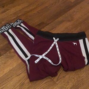 Black, White, Gray, and Maroon leggings